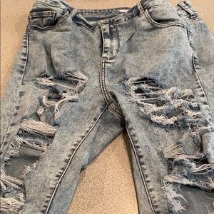 Plus size ripped jeans